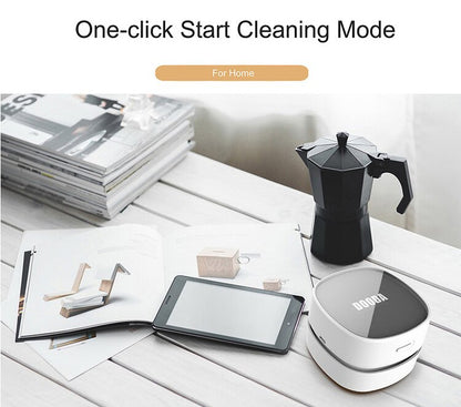 Blue Rechargeable Cordless Mini Desktop Vacuum - Portable Handheld Cleaner for Desk, Keyboard, Crumb & Dust - Image 3