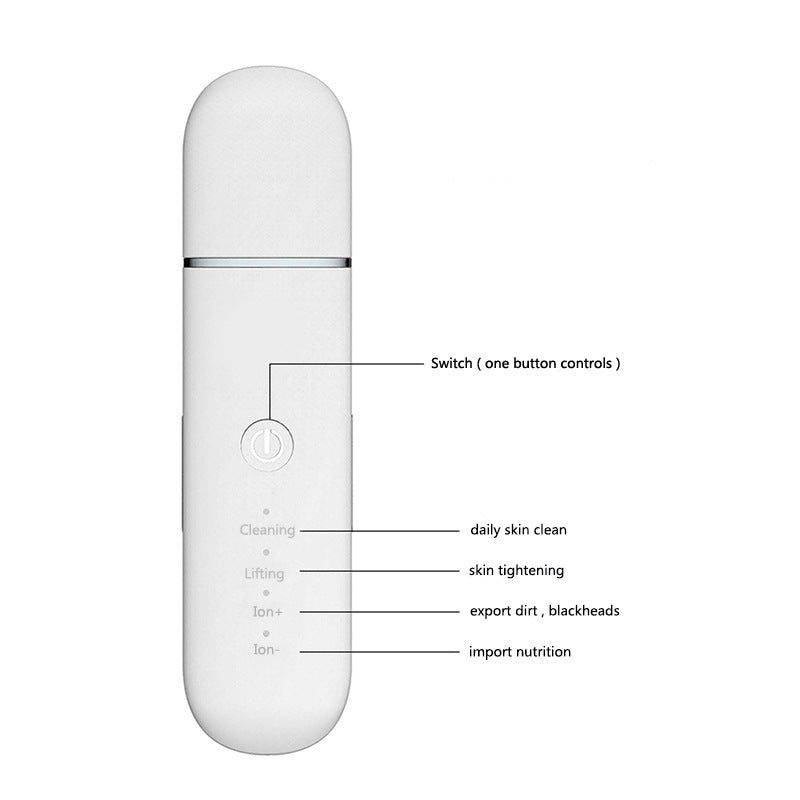 Green Professional Ultrasonic Skin Scrubber - 4-in-1 Facial Spatula for Deep Cleaning, Blackhead Removal, and EMS Lifting - Image 2