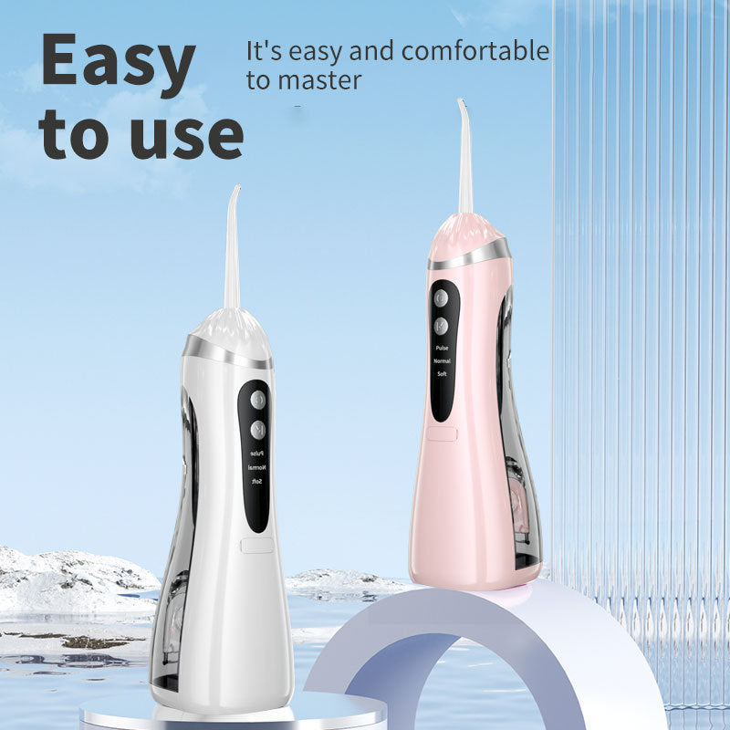 Black Cordless Water Flosser & Oral Irrigator - Portable Teeth Cleaner with 3 Modes & 4 Jet Tips - Image 3