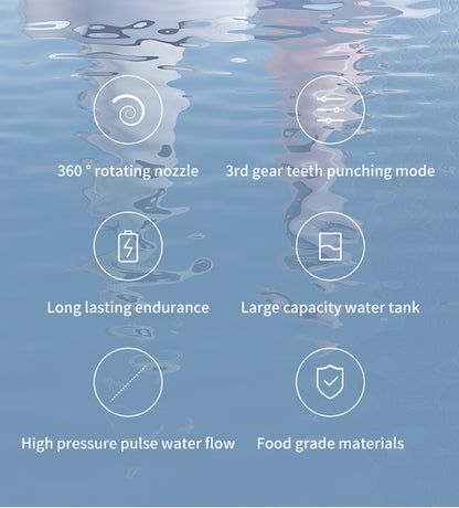 Pink Cordless Water Flosser & Oral Irrigator - Portable Teeth Cleaner with 3 Modes & 4 Jet Tips - Image 6