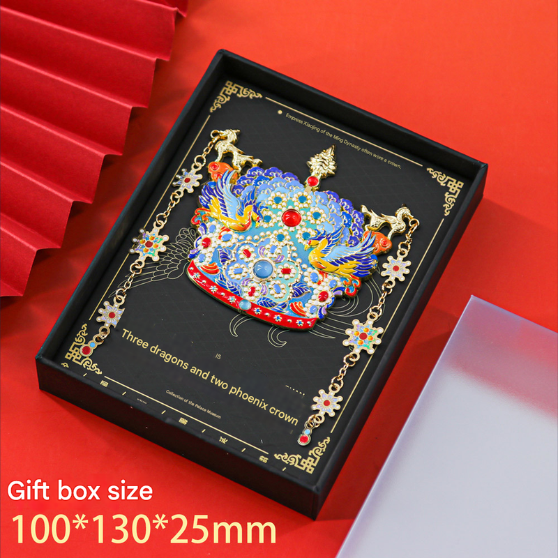 Imperial Chinese Phoenix Crown 3D Metal Fridge Magnet - Mystery Blind Box Collectible Gift - Image 2