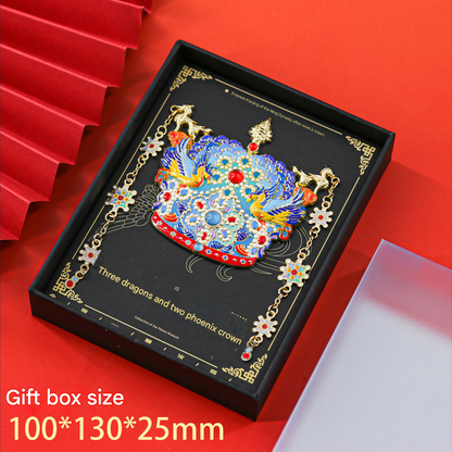 Imperial Chinese Phoenix Crown 3D Metal Fridge Magnet - Mystery Blind Box Collectible Gift - Image 2