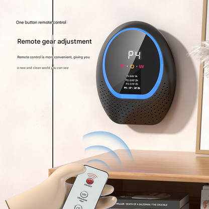 White Rechargeable Ozone & UV-C Air Purifier with Remote - Portable Odor Eliminator for Home, Pets & Closets - Image 2