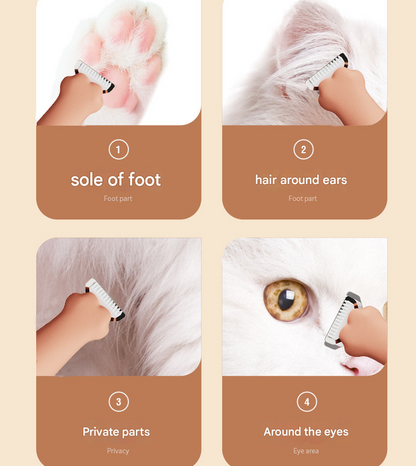 Yellow Precision Pet Paw Trimmer - Waterproof & Rechargeable Grooming Clipper for Dog & Cat Paws, Eyes, and Ears - Image 2