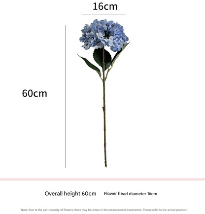 5-Piece Light Blue Premium Lifelike Hydrangea Artificial Flowers- 60cm Long Stem Faux Floral Bouquet for Home, Wedding & Vase Decor - Image 4