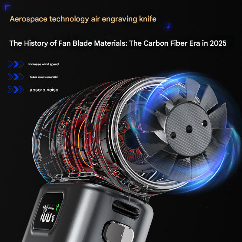 Silver Portable High-Speed Turbo Fan & Air Duster - 130,000 RPM Brushless Motor, Rechargeable Blower - Image 4