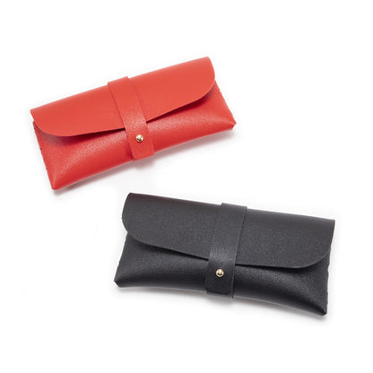 3-Pieces Yellow Chic & Sleek PU Leather Soft Eyeglass Case - Protective Pouch for Sunglasses & Reading Glasses - Image 2