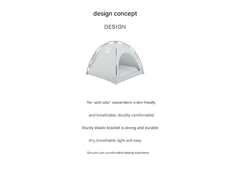 Green Premium Portable Pet Tent Bed with Cooling Mat - Breathable Foldable Outdoor Indoor Cat Dog House Shelter for Summer(Size: L) - Image 6