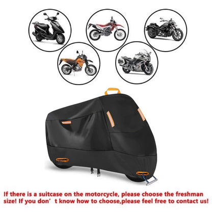 Heavy Duty 210D Waterproof Motorcycle Cover - All Season Outdoor Protection with Lock Holes & Windproof Buckles(Size: L) - Image 4