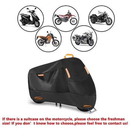 Heavy Duty 210D Waterproof Motorcycle Cover - All Season Outdoor Protection with Lock Holes & Windproof Buckles(Size: L) - Image 4