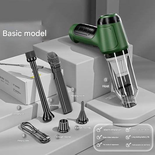 Grass green Multi-Functional Cordless Handheld Vacuum Cleaner - Powerful Blower & Inflator for Car and Home