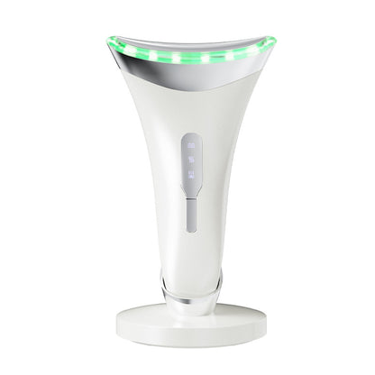 MJ-400 white Rechargeable EMS Facial & Neck Sculpting Device - 3-in-1 LED Light Therapy Massager(Seven Colors)