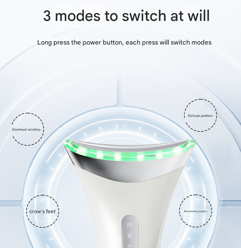 MJ-400 Black Rechargeable EMS Facial & Neck Sculpting Device - 3-in-1 LED Light Therapy Massager(Three colors) - Image 2