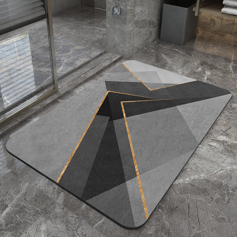 Golden and luxurious years Modern Absorbent Diatomaceous Earth Bath Mat - Quick Dry, Non-Slip, Soft Bathroom Floor Mat - Image 3
