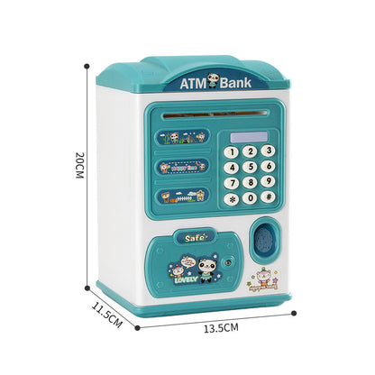 Blue Mouse Treasure Kids Smart ATM Piggy Bank - Automatic Bill Scroll, Password & Fingerprint Unlock with Fun Features - Image 4