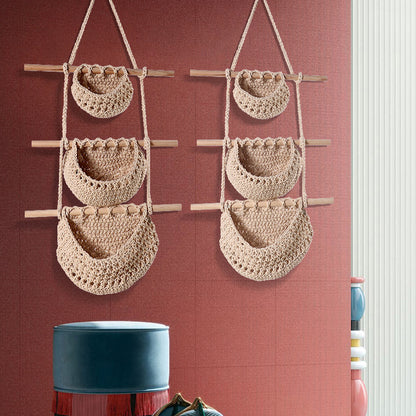 Three-layer cotton rope style Bohemian Hanging Fruit Basket – Wall-Mounted Woven Storage Net Pocket for Kitchen & Home Decor - Image 4