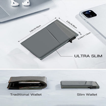 Red Ultra-Slim RFID Blocking Pop-Up Wallet - Automatic Card Holder with Metal Case & Secure Screw Base - Image 5