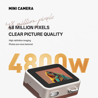 Red Retro Mini Digital Camera Keychain - 48MP Portable Pocket Camcorder with 1080p HD Video - Image 5