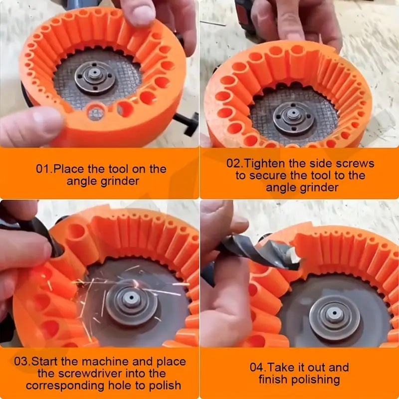 2 PCS Black Universal Drill Bit Sharpener Attachment - Revive Dull Bits with Your Angle Grinder - Image 2
