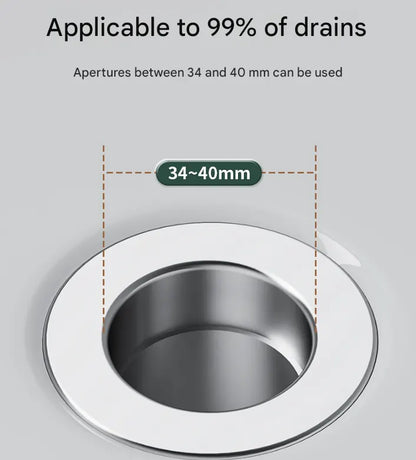 5 PCS Universal Pop-Up Sink Drain Stopper with Anti-Clog Filter Basket - Stainless Steel Hair Catcher & Anti-Odor Plug - Image 4