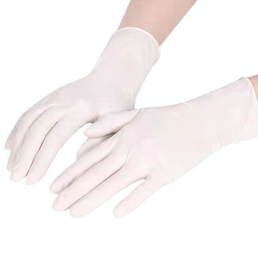 100 gloves White Premium Disposable Nitrile Gloves - Powder-Free & Extra Durable for Multi-Purpose Use(M)