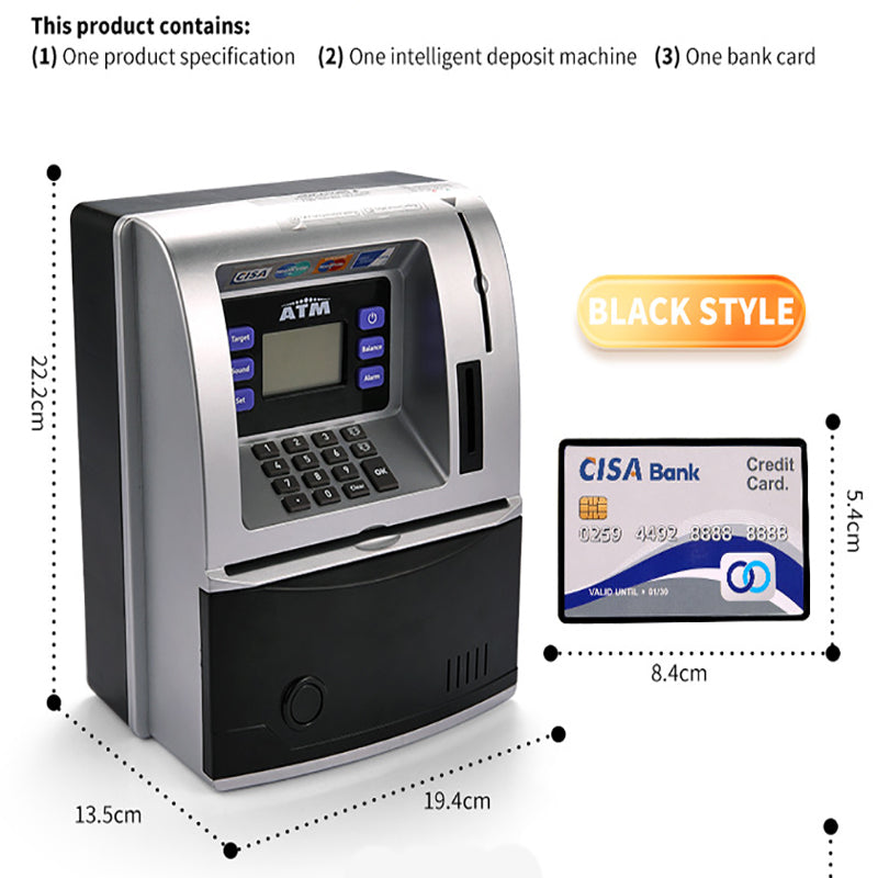 Pink Digital ATM Savings Bank for Kids - Electronic Piggy Bank with PIN & Card for Real Money - Image 5