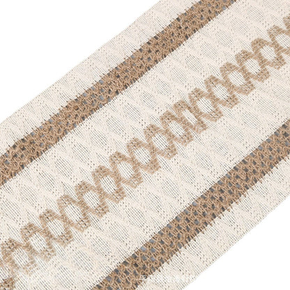 2-PCS Rhombus Bohemian Woven Table Runner with Tassels - Rustic Farmhouse Decor for Dining & Coffee Tables - Image 2