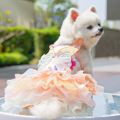 Butterfly Tutu Dress for Dogs & Cats - Summer Pet Princess Gown with Lace Wings and Layered Tulle Skirt(3XL) - Image 2