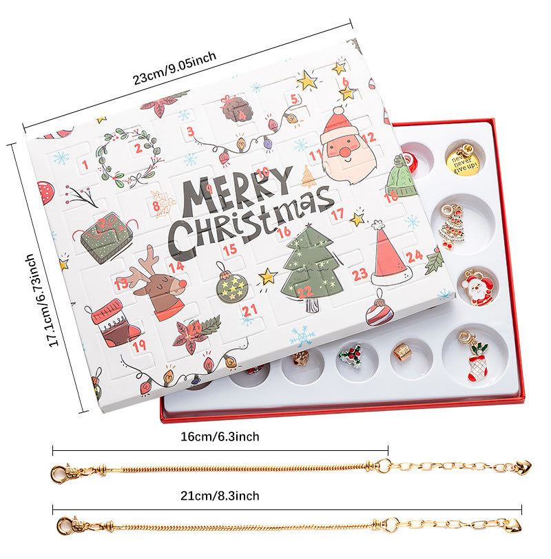 Sliver 24-Day DIY Christmas Advent Calendar Jewelry Kit - Image 4