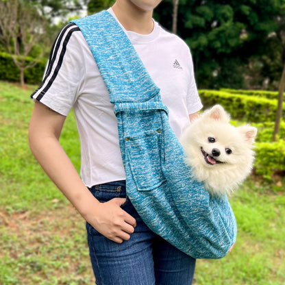 Blue Pet Carrier Backpack - Comfortable Shoulder Bag for Cats and Dogs, Ideal for Outdoor Use in Autumn and Winter - Image 7