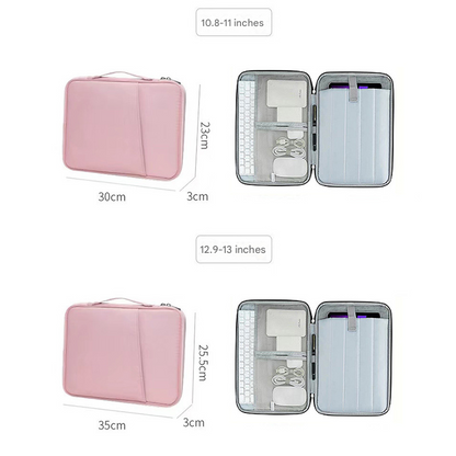 Green 360° Protective Laptop & Tablet Sleeve with Accessory Organizer - Water-Repellent Carrying Case - Image 4
