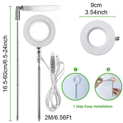 White Full Spectrum LED Grow Light with Telescopic Stake for Indoor Plants - Image 6