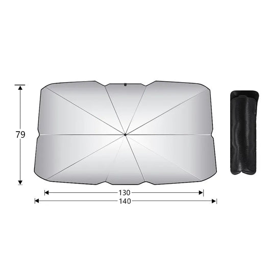 Large size Foldable Car Windshield Sun Shade Umbrella - Ultimate UV & Heat Blocker for Interior Protection