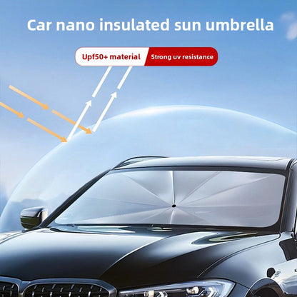 Large size Foldable Car Windshield Sun Shade Umbrella - Ultimate UV & Heat Blocker for Interior Protection - Image 4