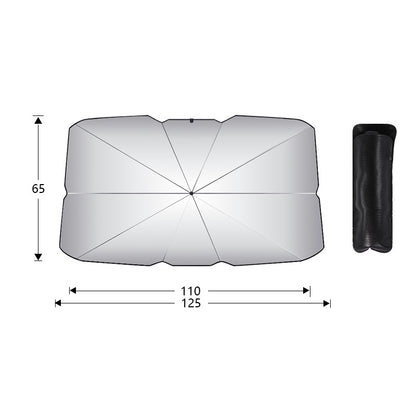 Small size Foldable Car Windshield Sun Shade Umbrella - Ultimate UV & Heat Blocker for Interior Protection