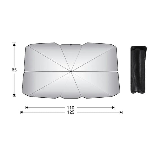 Small size Foldable Car Windshield Sun Shade Umbrella - Ultimate UV & Heat Blocker for Interior Protection