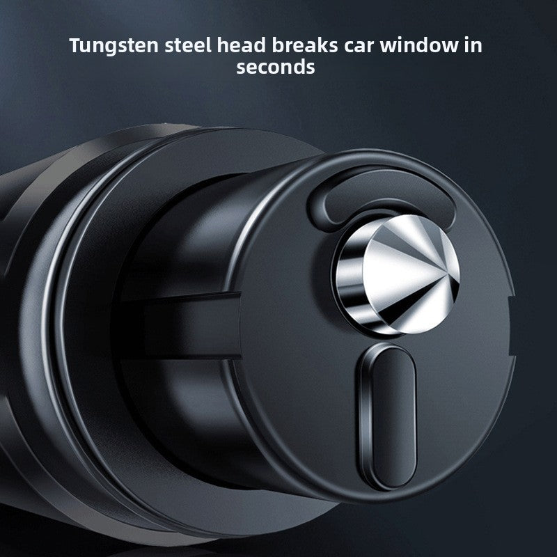 Red 2-in-1 Emergency Car Escape Tool - Spring-Loaded Window Breaker & Seatbelt Cutter - Image 4