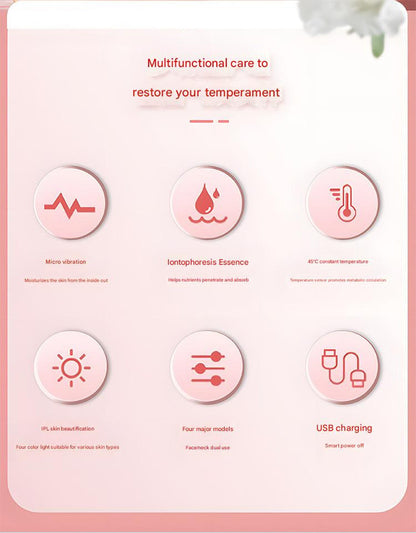 Multi-Functional Neck & Face Beauty Massager - Constant Heat, Ion Infusion & Sonic Vibration(gold) - Image 4