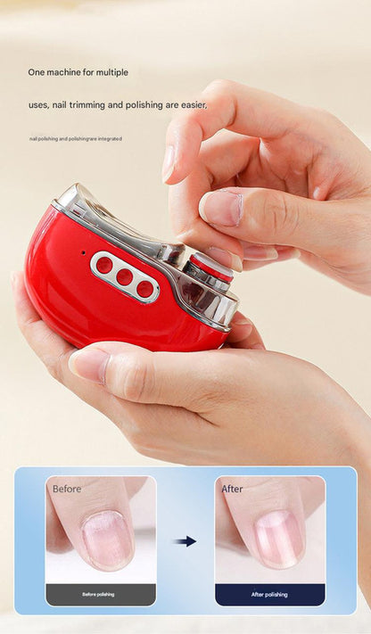 4-in-1 Electric Nail Care Device - Clipper, Grinder, Polisher & UV Sterilizer with Multiple Modes(white) - Image 5