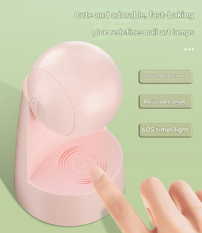 Two Mini Portable UV/LED Nail Lamp - Fast Curing, Adjustable Angle, 60s Timer, USB Rechargeable(white) - Image 3