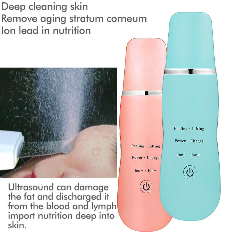 Ultrasonic Skin Scrubber - Deep Cleansing, Peeling, Lifting & Ion Infusion Facial Spatula(purple) - Image 2
