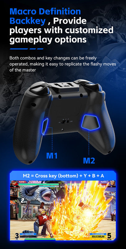 G6 Pro Wireless Gaming Controller - Hall Joysticks & Triggers, Multi-Platform, Six-Axis Gyro, Turbo & Macro(green) - Image 6