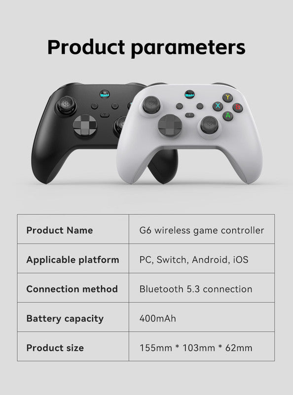 G6 Pro Wireless Gaming Controller - Hall Joysticks & Triggers, Multi-Platform, Six-Axis Gyro, Turbo & Macro(yellow) - Image 7