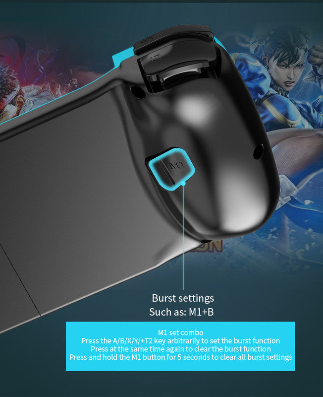 Portable Telescopic Mobile Game Controller - Bluetooth 5.0, iOS/Android/PC Compatible, 400mAh Battery(blue) - Image 7