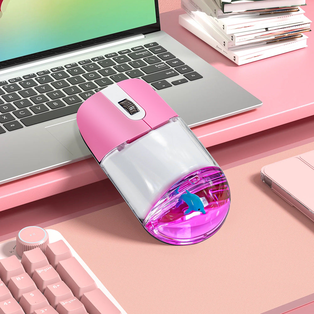 Whimsical 2.4G Wireless Mouse with Floating Animal Design - Comfortable, Quiet & Portable(blue) - Image 2