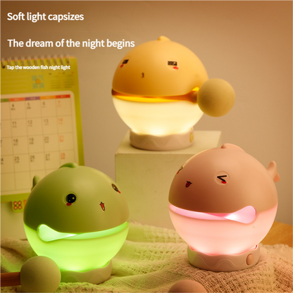Portable rechargeable tapping control night light- 3-Level Dimmable Bedside Lamp(pink) - Image 2