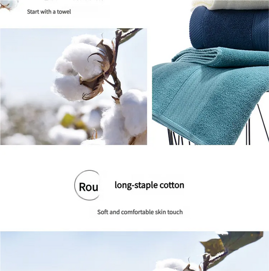 Premium Long-Staple Cotton Towel Set - 2 Hand Towels & 1 Bath Towel Gift Bundle(purple) - Image 2