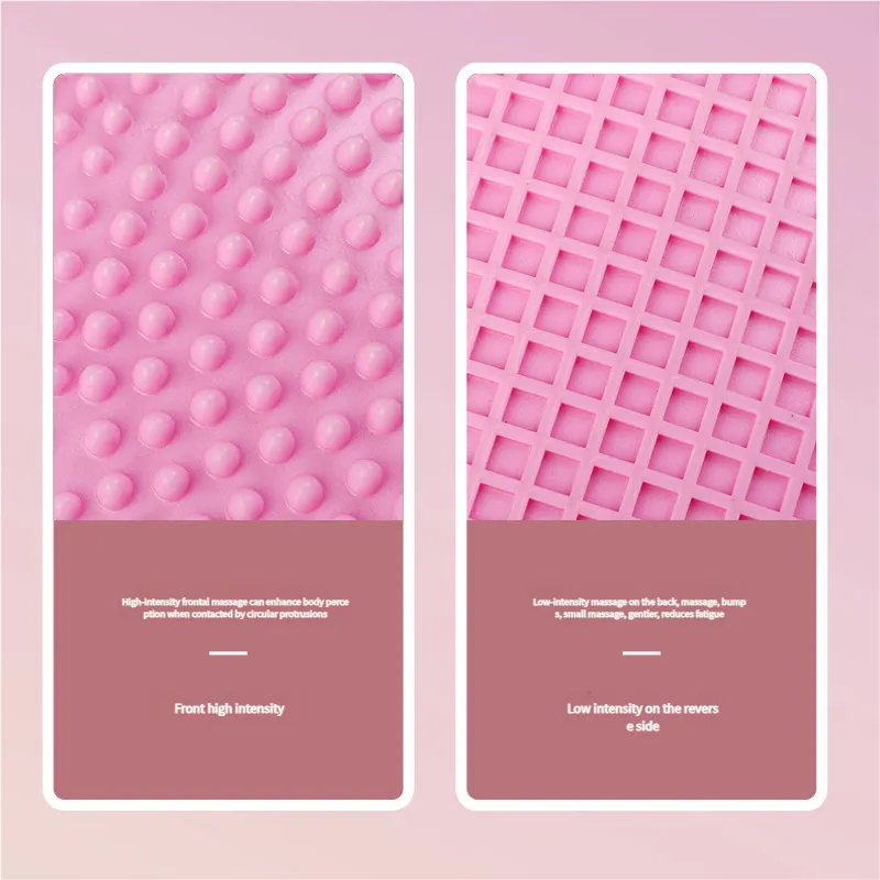 Dual-Side Textured Fitness Balance Board - Core Strengthener with Anti-Slip Massage Surface(pink) - Image 3