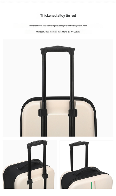 Compact Expandable Foldable Luggage - Reinforced Alloy Handle & Silent Wheels(white) - Image 4