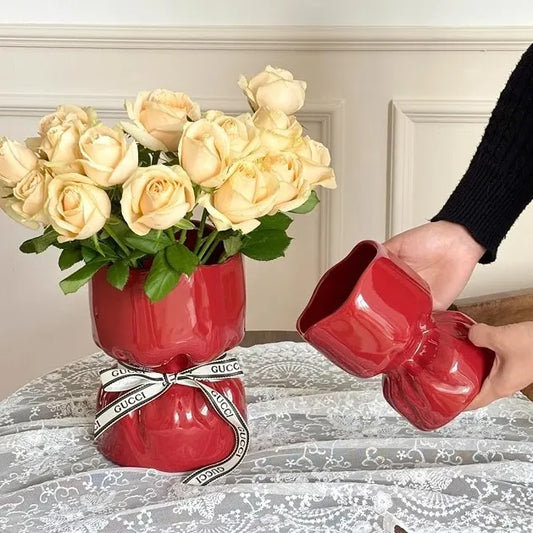 Artisan Handcrafted Ceramic Vase - Minimalist Home Decor with Stable Base(white) - Image 4